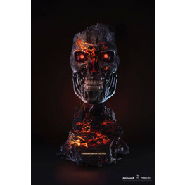 Terminator 2: Judgment Day Replika 1/1 T-800 Endoskeleton Maska Battle Damaged Version 46 cm